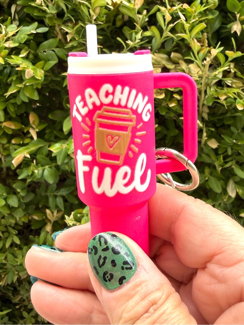 Keychain lip balm holder Stanley-inspired water bottle replica gift idea